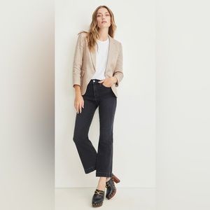 NWT VERONICA BEARD Cutaway Dickey Linen Beige Blazer Jacket 8